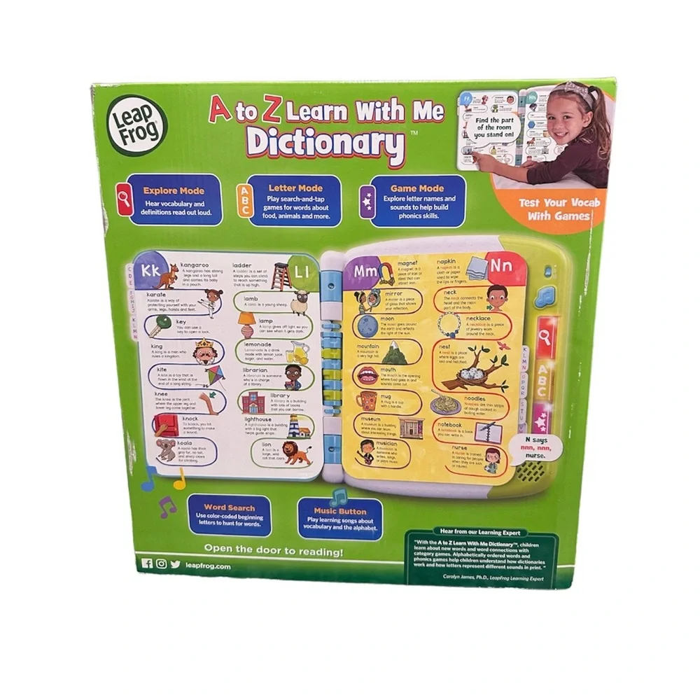 LeapFrog A to Z Learn with Me Dictionary Budding Vocabulary Skills NEW